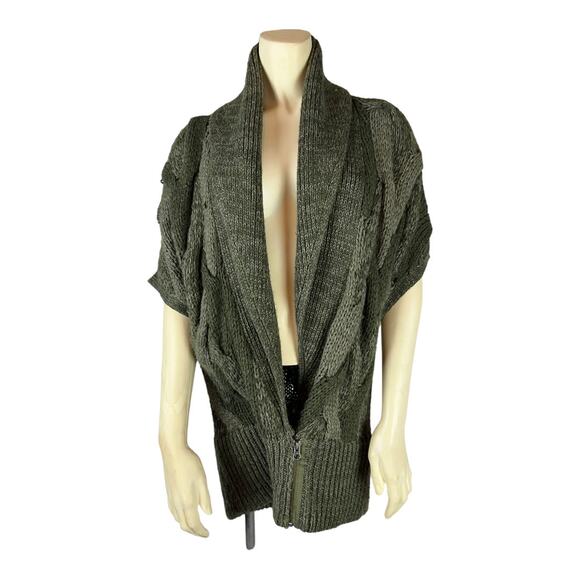 Barney’s Cardigan Sweater Vest Alpaca Wool Acrylic knit XS New York Green - Picture 2 of 10